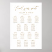 Elegant Script 14 Tafels Welkom Zittingkaart Poster (Voorkant)