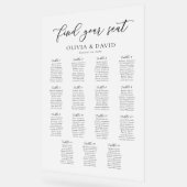 Élégant Script 15 table Seating Chart Symbole acry (Angle)