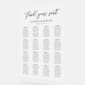 Élégant Script 16 table Seating Chart Symbole acry (Angle)