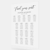 Élégant Script 17 table Seating Chart Symbole acry (Angle)