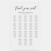 Élégant Script 18 table Seating Chart Symbole acry (Recto)