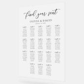 Élégant Script 18 table Seating Chart Symbole acry (Angle)