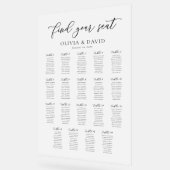 Élégant Script 19 table Seating Chart Symbole acry (Angle)