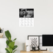 Elegant script 2025 fotokalender poster (Thuiskantoor)