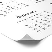 Elegant script 2025 fotokalender poster (Hoek)