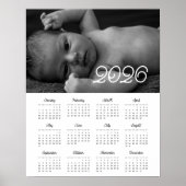 Elegant script 2025 fotokalender poster (Voorkant)