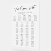 Élégant Script 21 table Seating Chart Symbole acry (Angle)