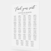 Élégant Script 24 table Seating Chart Symbole acry (Angle)