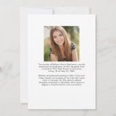 Elegant Script 2 Foto Afstuderen Aankondiging (Achterkant)