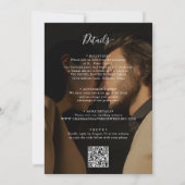 Elegant Script 2 Foto Alles in één bruiloft Kaart (Achterkant)