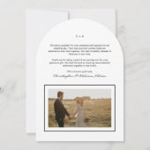 Élégant Script 2 Mariage photo Carte de remercieme (Dos)