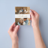 Elegant Script 2 Photo Collage Kerstbrochure Flyer (Hand)