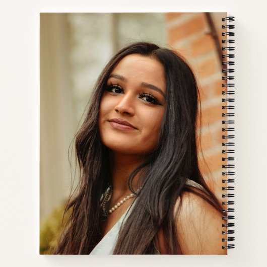 Élégant script 2 photo graduation fête livre d'or (Dos)