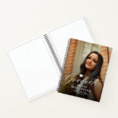 Élégant script 2 photo graduation fête livre d'or (Intérieur)