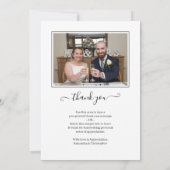 Élégant Script 2 Photo Love et Merci Mariage (Dos)