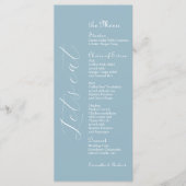 Élégant Script 4x9" Mariage Table de marée Menu (Devant)