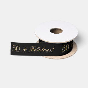 Elegant Script 50 en Fabulous Gold 50th Birthday Lint