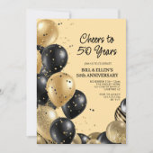 Elegant Script 50th Wedding Jubileum Kaart (Voorkant)