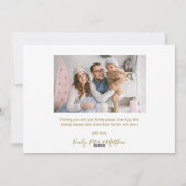 Élégant Script 5 Photo Collage Cartes de Noël (Dos)