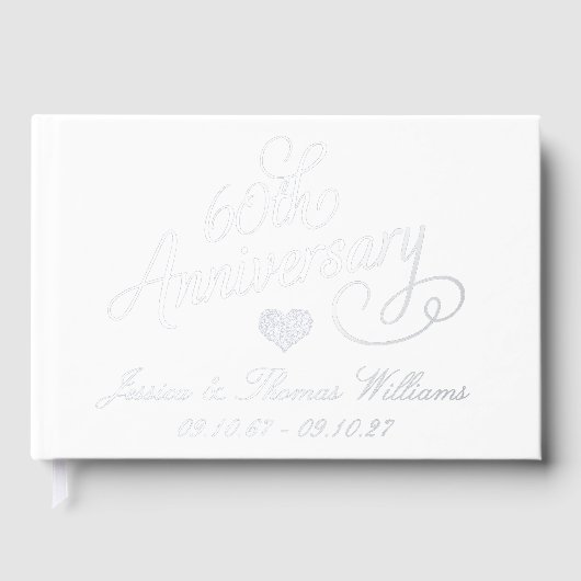 Elegant Script 60th Diamond Wedding Anniversary (Recto)