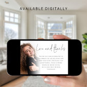 Elegant Script 6 Foto's Afstuderen Love Bedankt Kaart