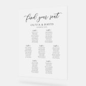 Élégant Script 7 table Seating Chart Symbole acryl (Angle)