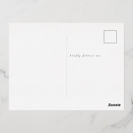 Elegant Script 80e verjaardag Bewaar de datumkaart Folie Feestdagen Briefkaart (Achterkant)