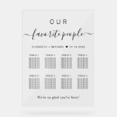 Elegant Script 8 Tafel Trouwstoel Grafiek Acryl Bord (Voorkant)