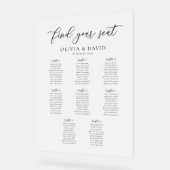 Elegant Script 8 tafel Zitting Grafiek Acryl Teken Acryl Bord (Hoek)