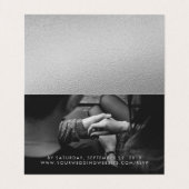 Élégant Script à huile d'argent double photo carte (Intérieur déplié)