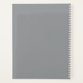 Elegant script aangepast foto grijs witbruiloft planner (Achterkant)