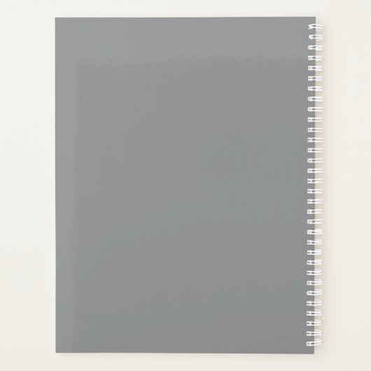 Elegant script aangepast foto grijs witbruiloft planner (Achterkant)