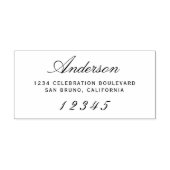 Elegant script | Aangepast modern retouradres Rubberstempel (Afrduk)