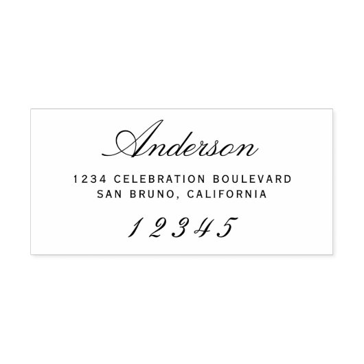 Elegant script | Aangepast modern retouradres Rubberstempel (Afrduk)