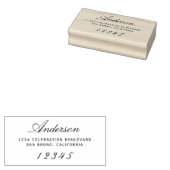 Elegant script | Aangepast modern retouradres Rubberstempel (Gestempeld)