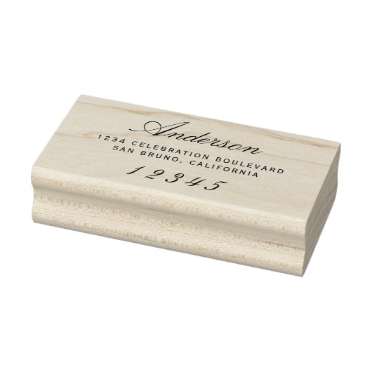Elegant script | Aangepast modern retouradres Rubberstempel (Stempel)