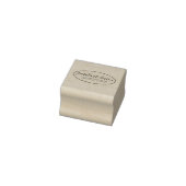 Elegant script | Aangepaste naam en retouradres Ov Rubberstempel (Stempel)