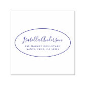 Elegant script | Aangepaste naam en retouradres Ov Zelfinktende Stempel (Design)