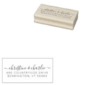 Elegant script aangepaste namen retouradres 	rubberstempel (Gestempeld)