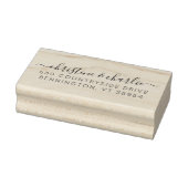 Elegant script aangepaste namen retouradres 	rubberstempel (Stempel)