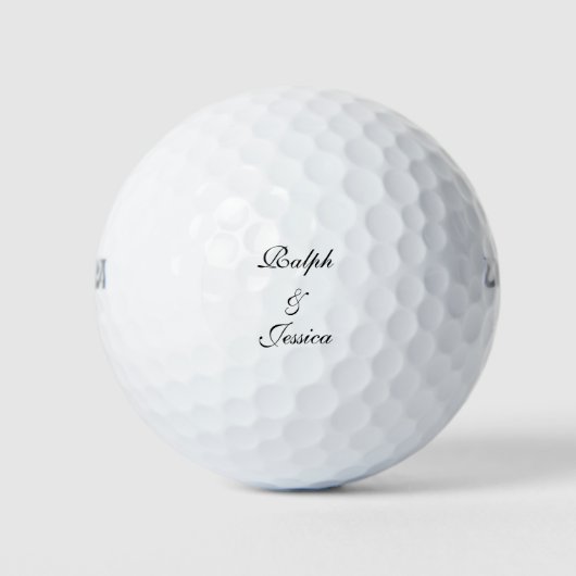Elegant script Aangepaste paar namen Golfballen (Voorkant)