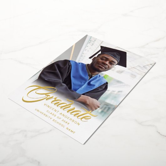 Elegant script | Aankondiging van moderne Afstudee (Gedraaid)