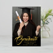 Elegant script | Aankondiging van moderne Afstudee (Staand Voorkant)