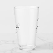 Elegant Script  achternaam de heer Jubileum Glas (Rechts)