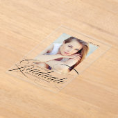 Elegant Script Acryl Afstuderen aankondiging Uitnodigingen (Laagn)