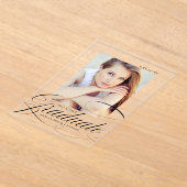 Élégant Script Acrylique Graduation Faire-part (Poser)