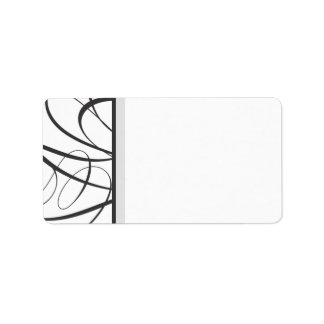 Elegant Script Address Label - zwart
