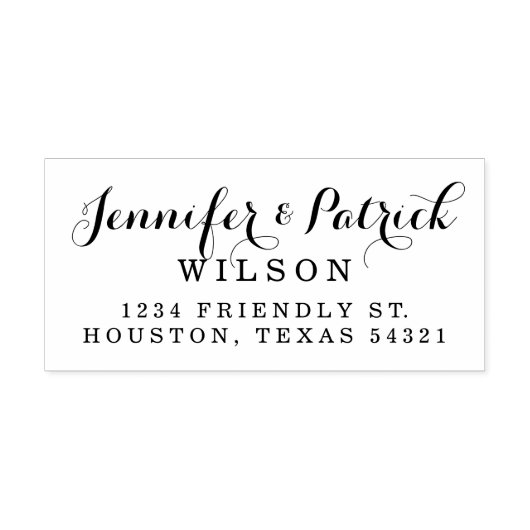 Elegant Script-adres Zelfinktende Stempel (Design)