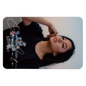 Elegant Script Afstudeerdata Foto Magneet (Horizontaal)