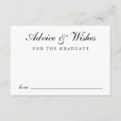 Elegant Script Afstudeerder Advies Zwart Goud Afst Informatiekaartje (Voorkant)